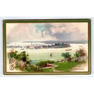 Vintage 1910 Haulbouline Queenstown Lithograph Postcard Divided Back